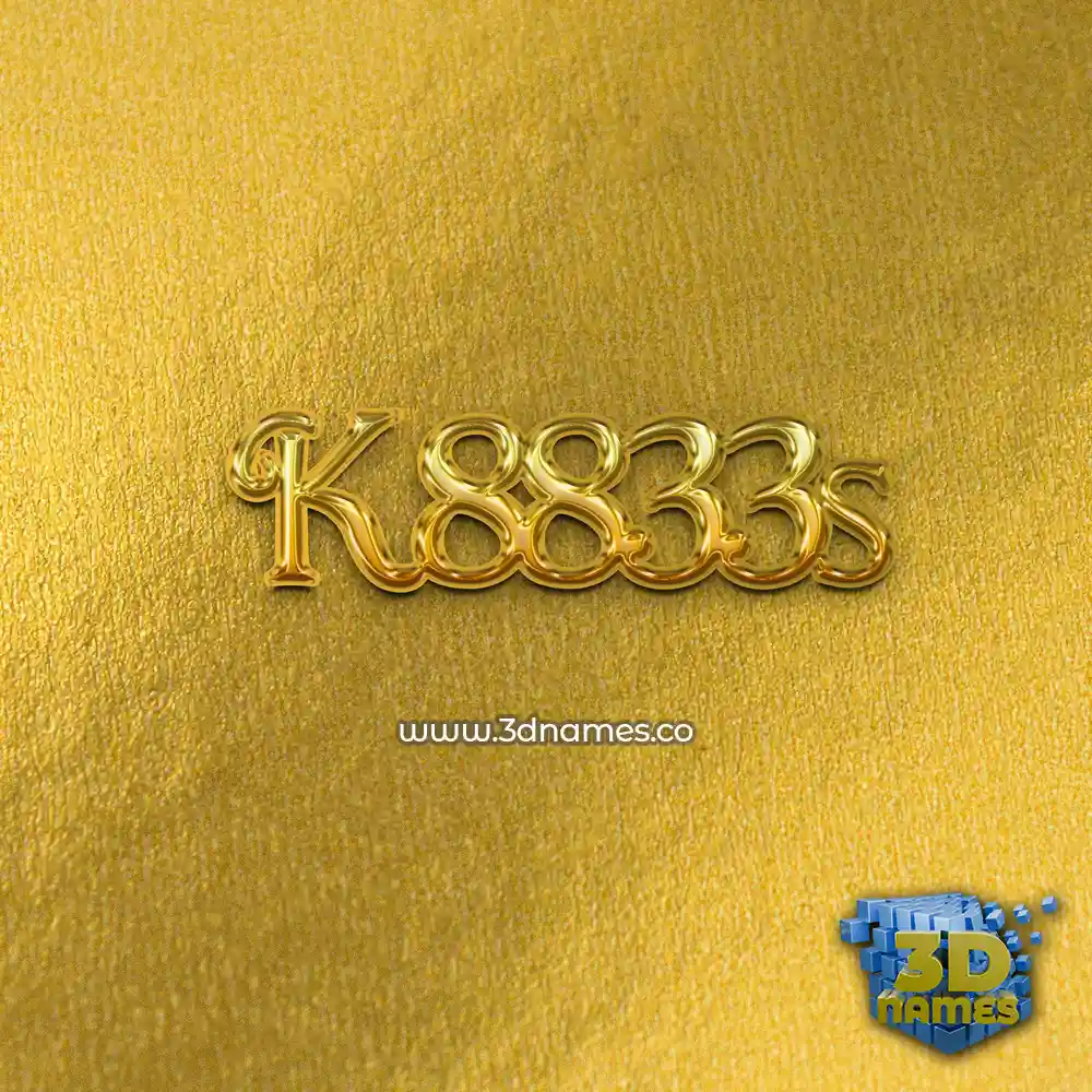 k8833s in All Gold style - 3D name wallpaper