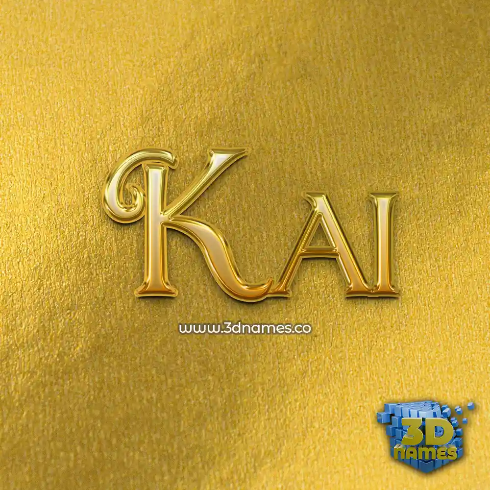 kai in All Gold style - 3D name wallpaper