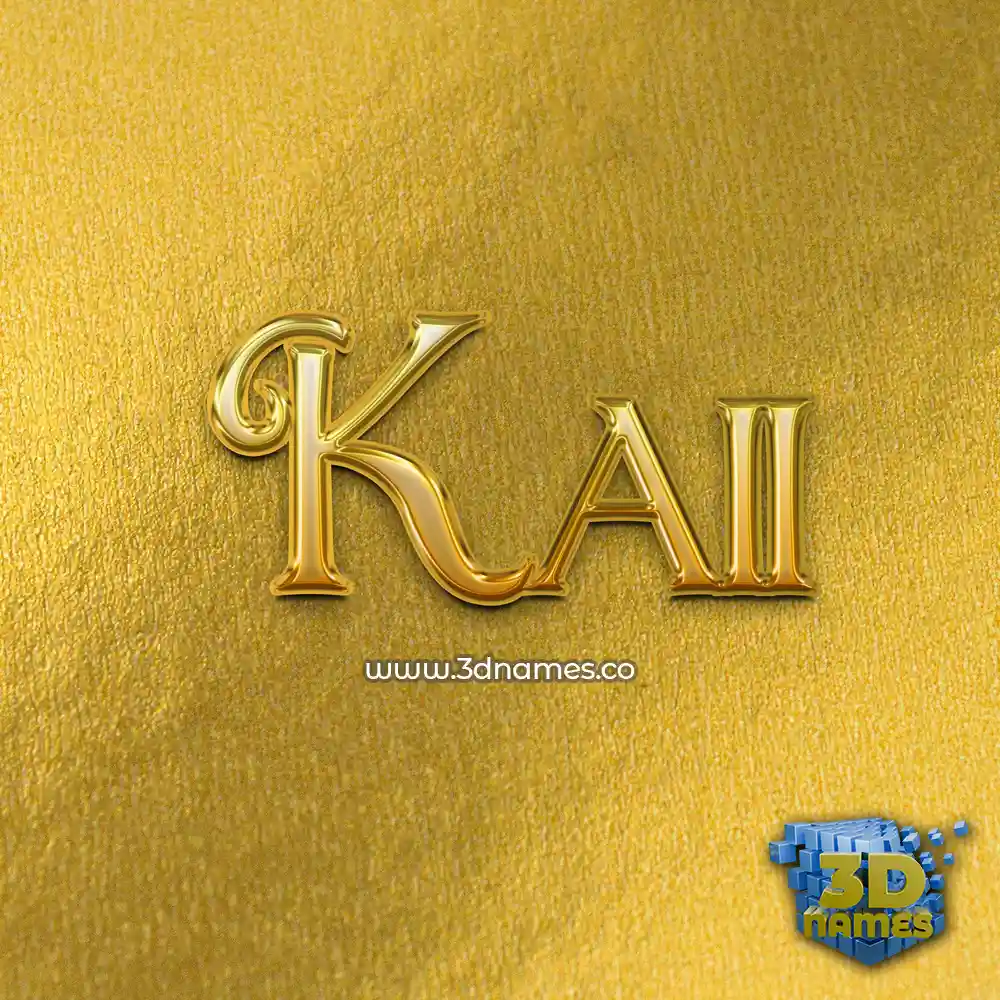 kaii in All Gold style - 3D name wallpaper