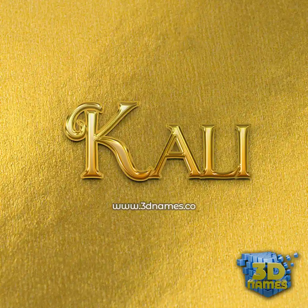kali in All Gold style - 3D name wallpaper