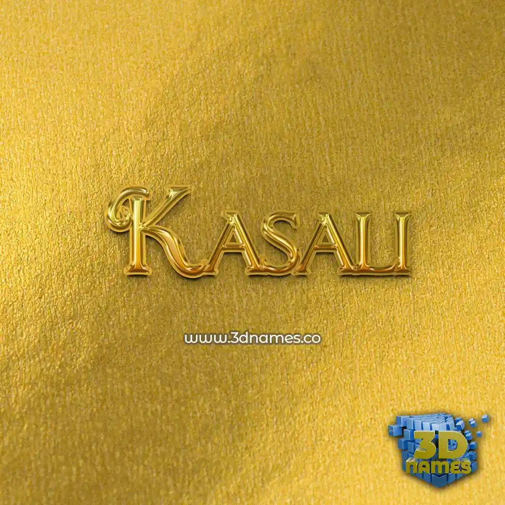 kasali in All Gold style - 3D name wallpaper
