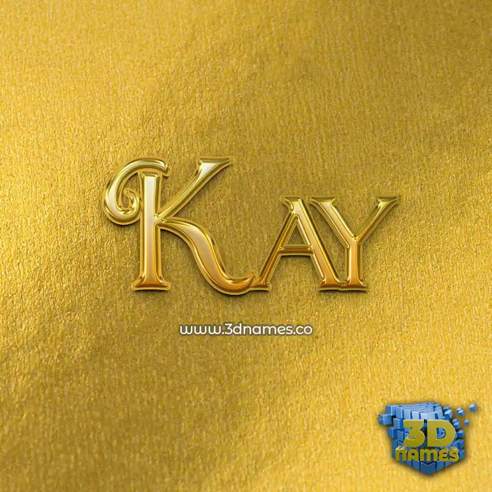 kay in All Gold style - 3D name wallpaper