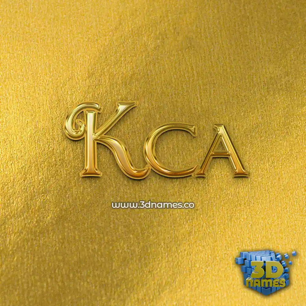 kca in All Gold style - 3D name wallpaper