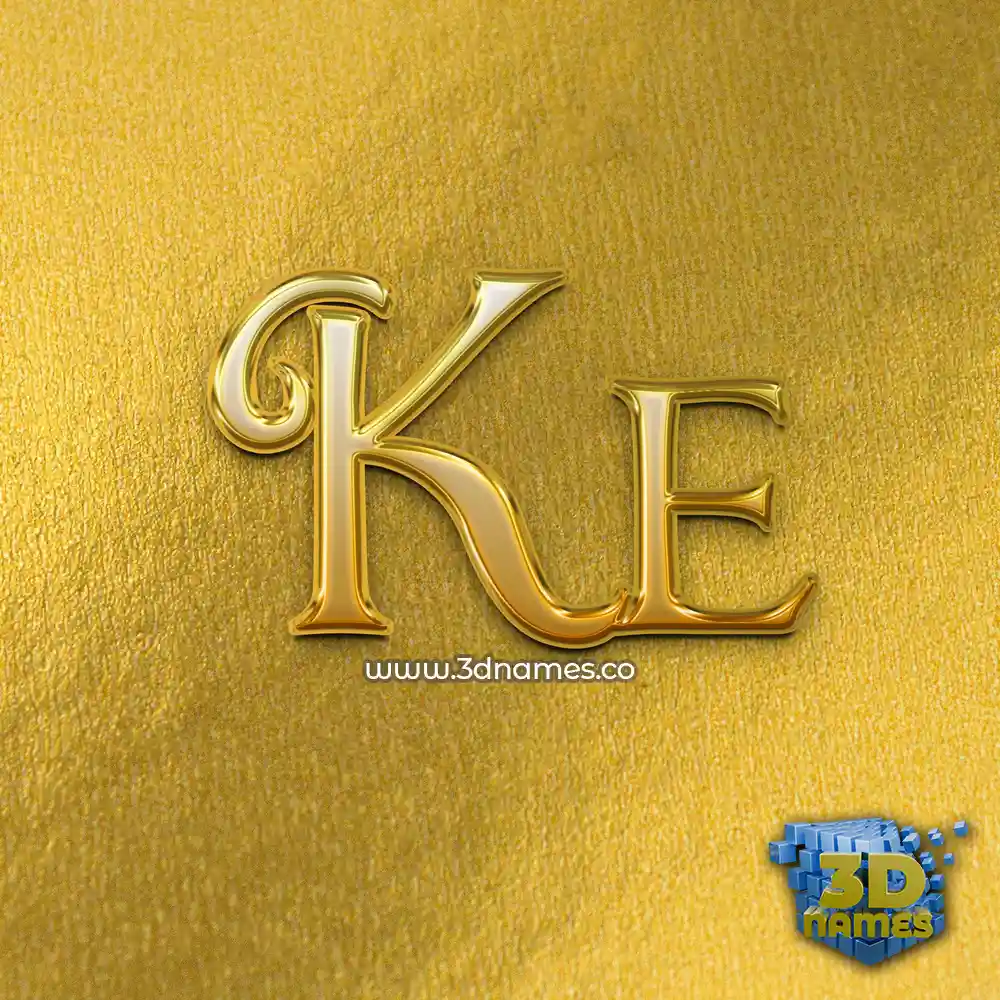 ke in All Gold style - 3D name wallpaper