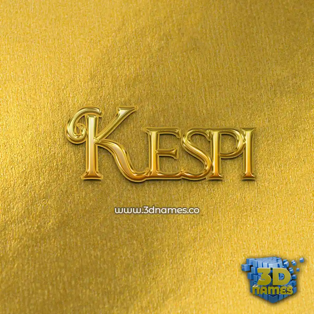 kespi in All Gold style - 3D name wallpaper