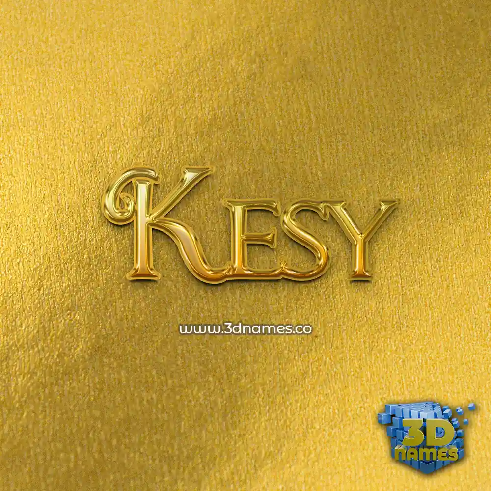 kesy in All Gold style - 3D name wallpaper