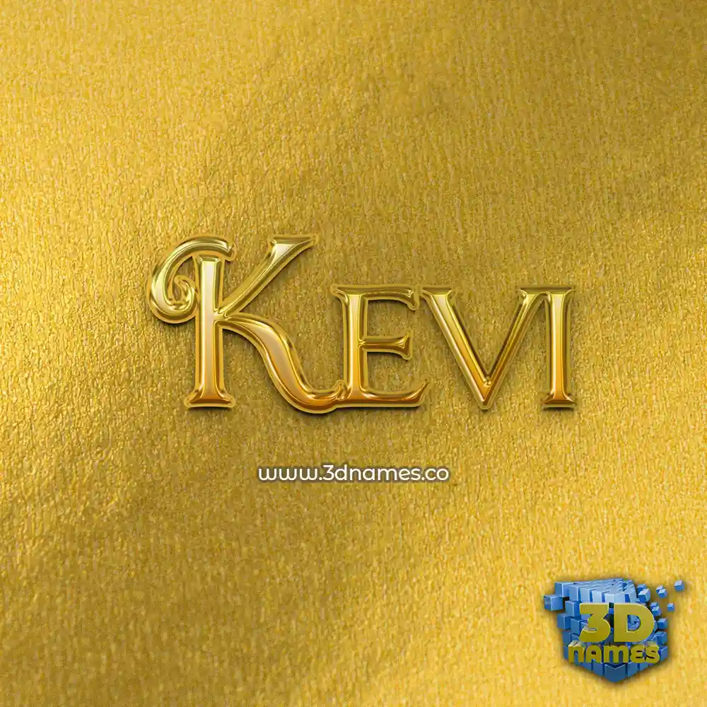 kevi in All Gold style - 3D name wallpaper