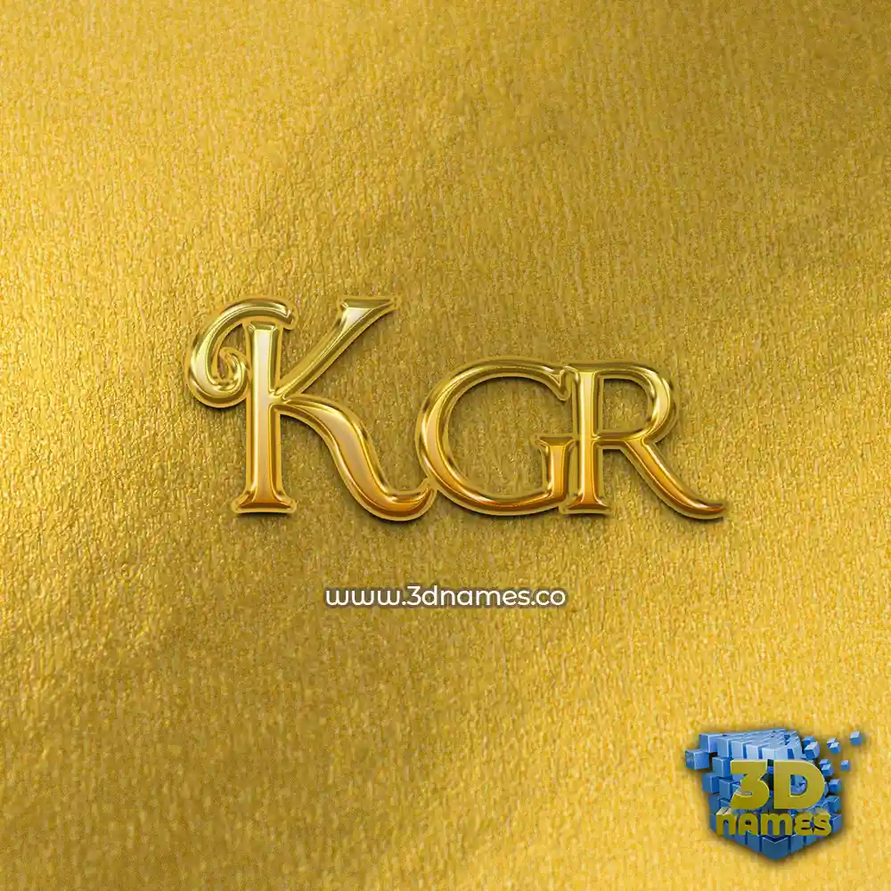 kgr in All Gold style - 3D name wallpaper