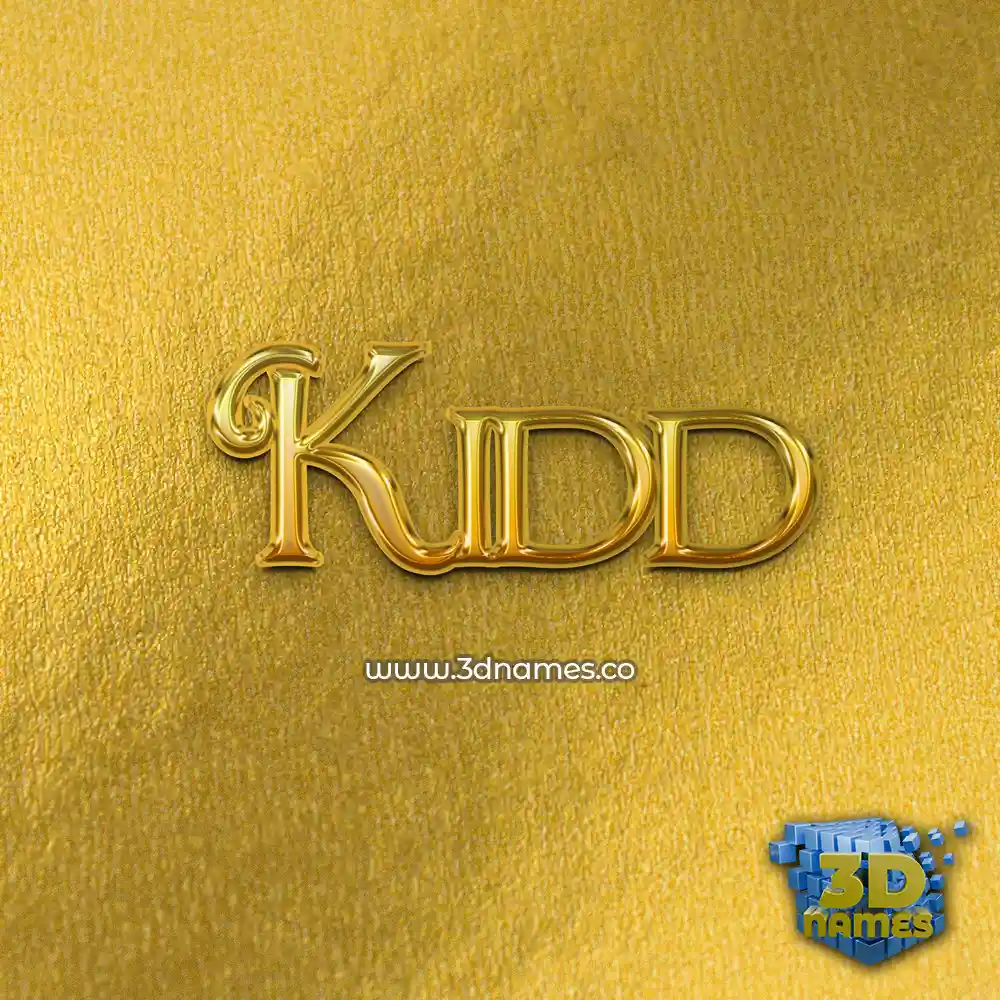 kidd in All Gold style - 3D name wallpaper