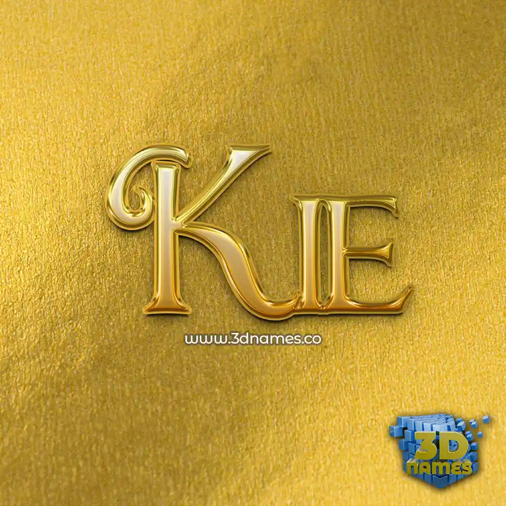 kie in All Gold style - 3D name wallpaper