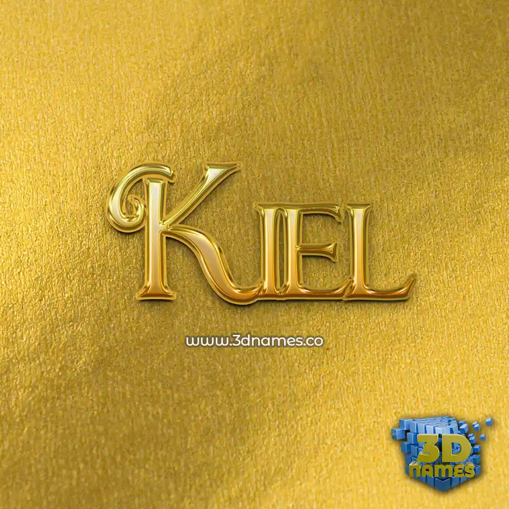 kiel in All Gold style - 3D name wallpaper