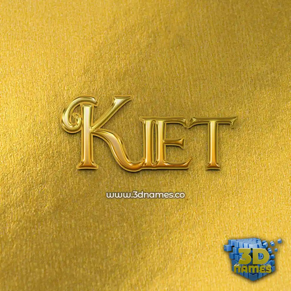 kiet in All Gold style - 3D name wallpaper