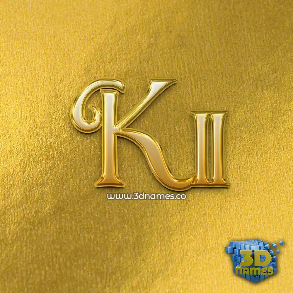 kii in All Gold style - 3D name wallpaper