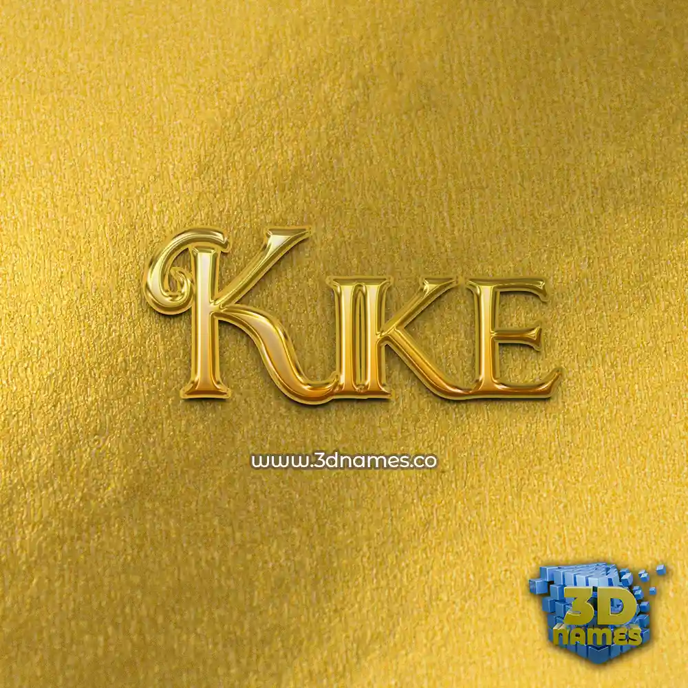 kike in All Gold style - 3D name wallpaper