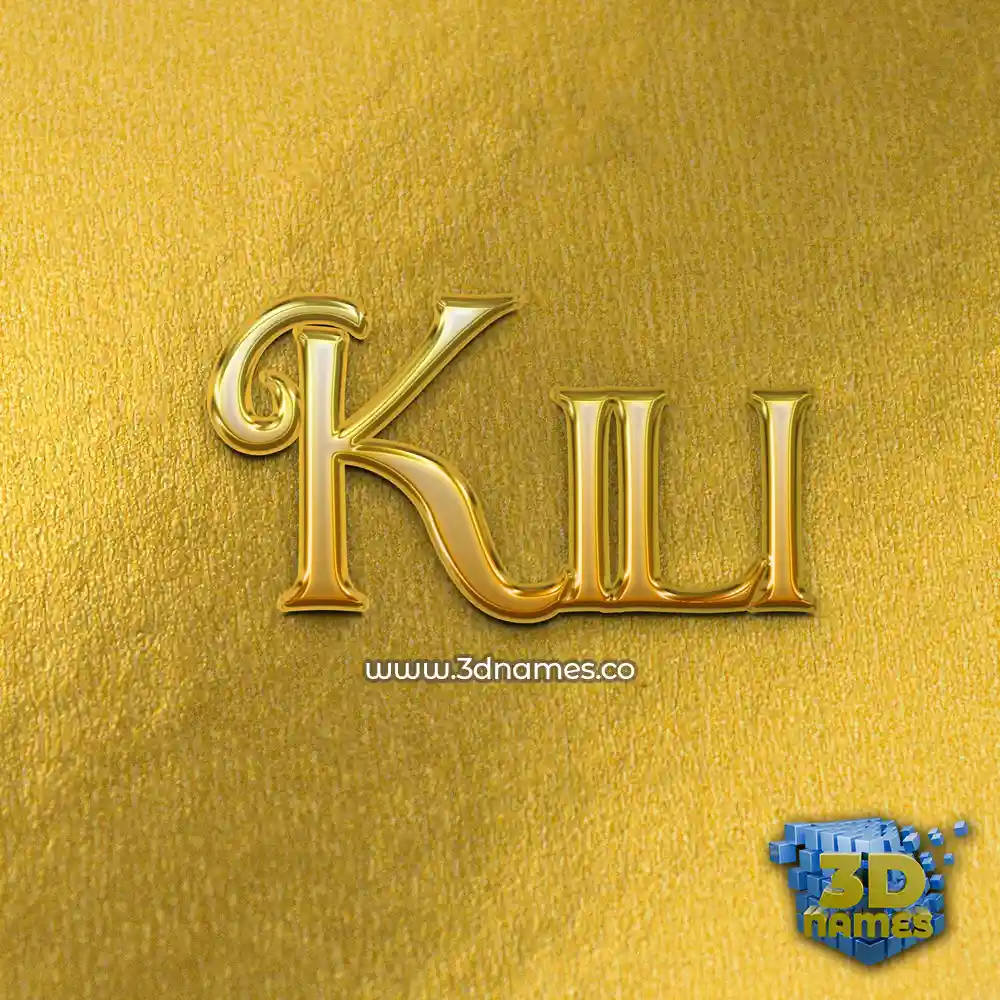 kili in All Gold style - 3D name wallpaper