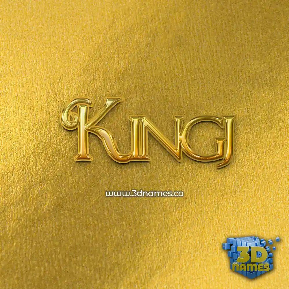 kingj in All Gold style - 3D name wallpaper