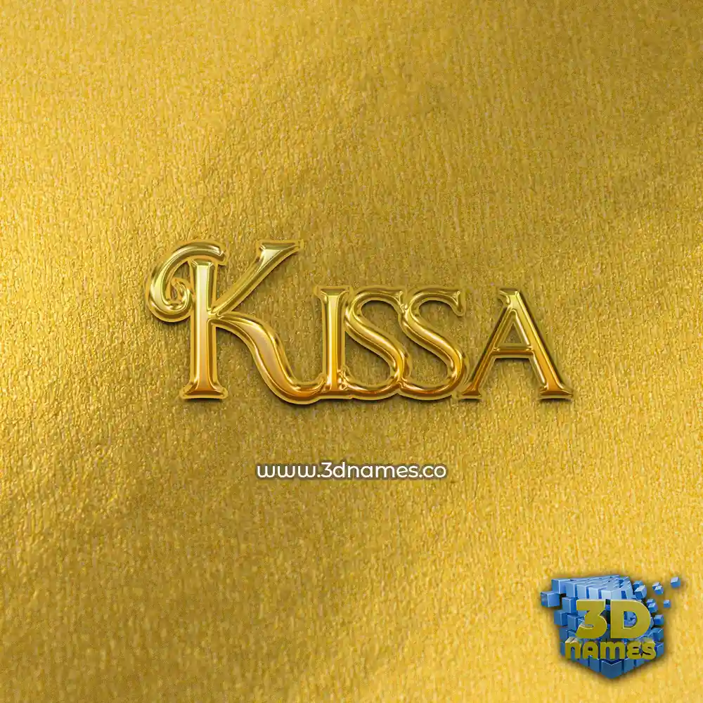 kissa in All Gold style - 3D name wallpaper