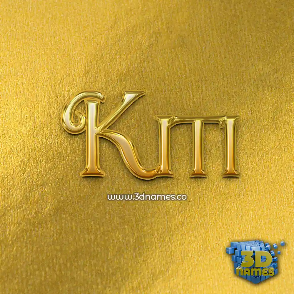 kiti in All Gold style - 3D name wallpaper