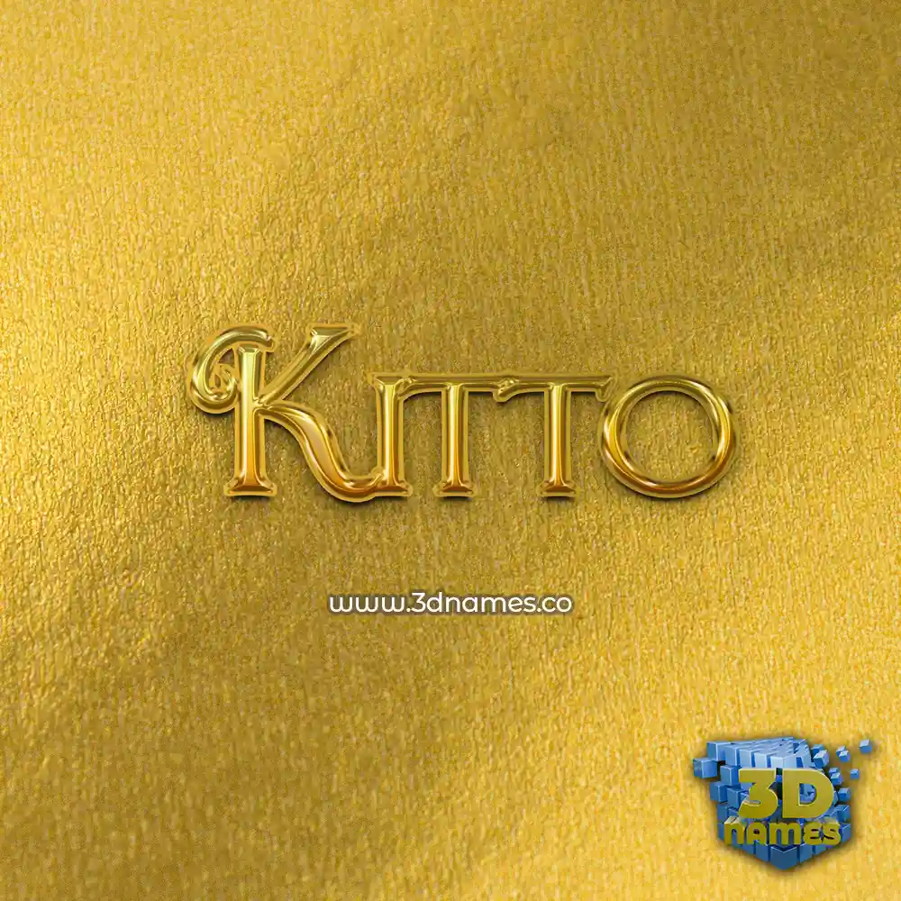 kitto in All Gold style - 3D name wallpaper
