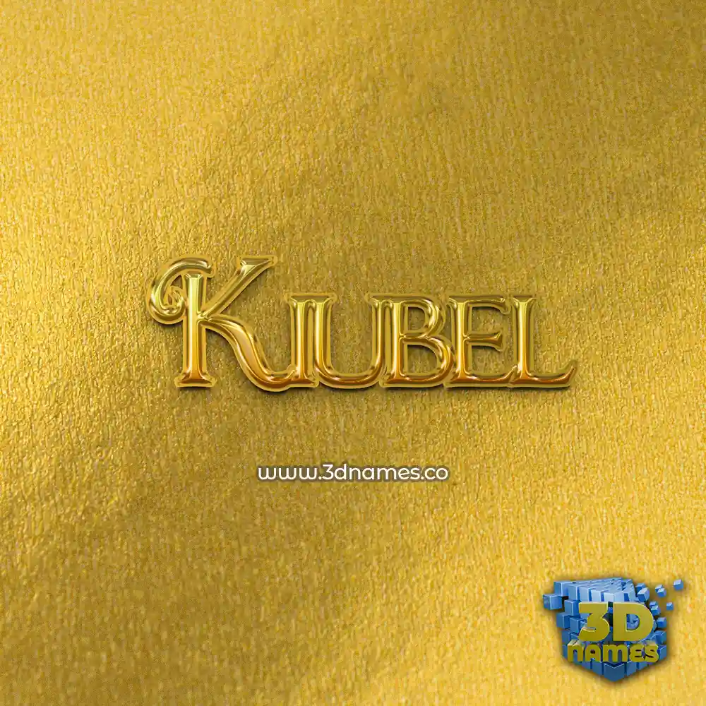 kiubel in All Gold style - 3D name wallpaper