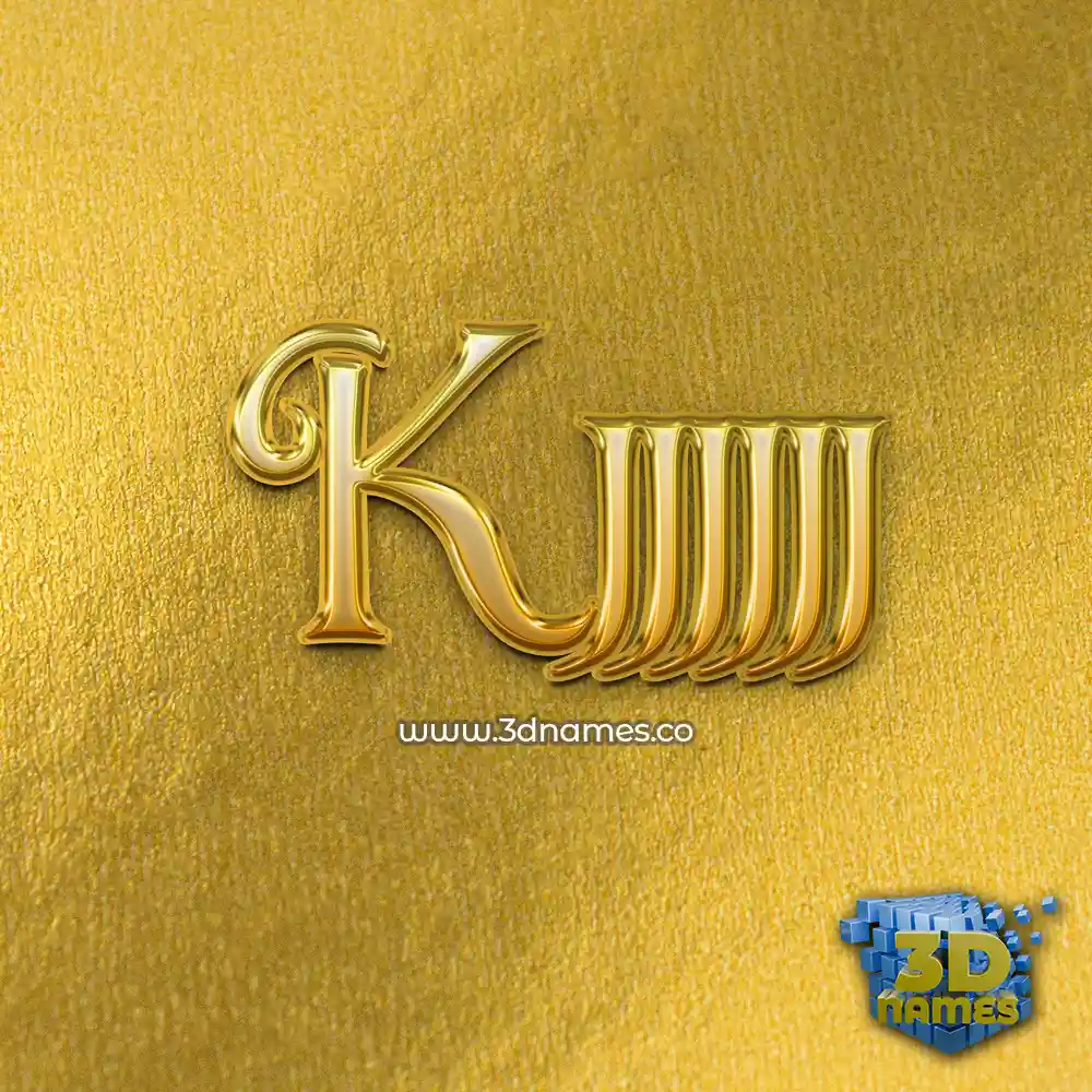 kjjjjjj in All Gold style - 3D name wallpaper
