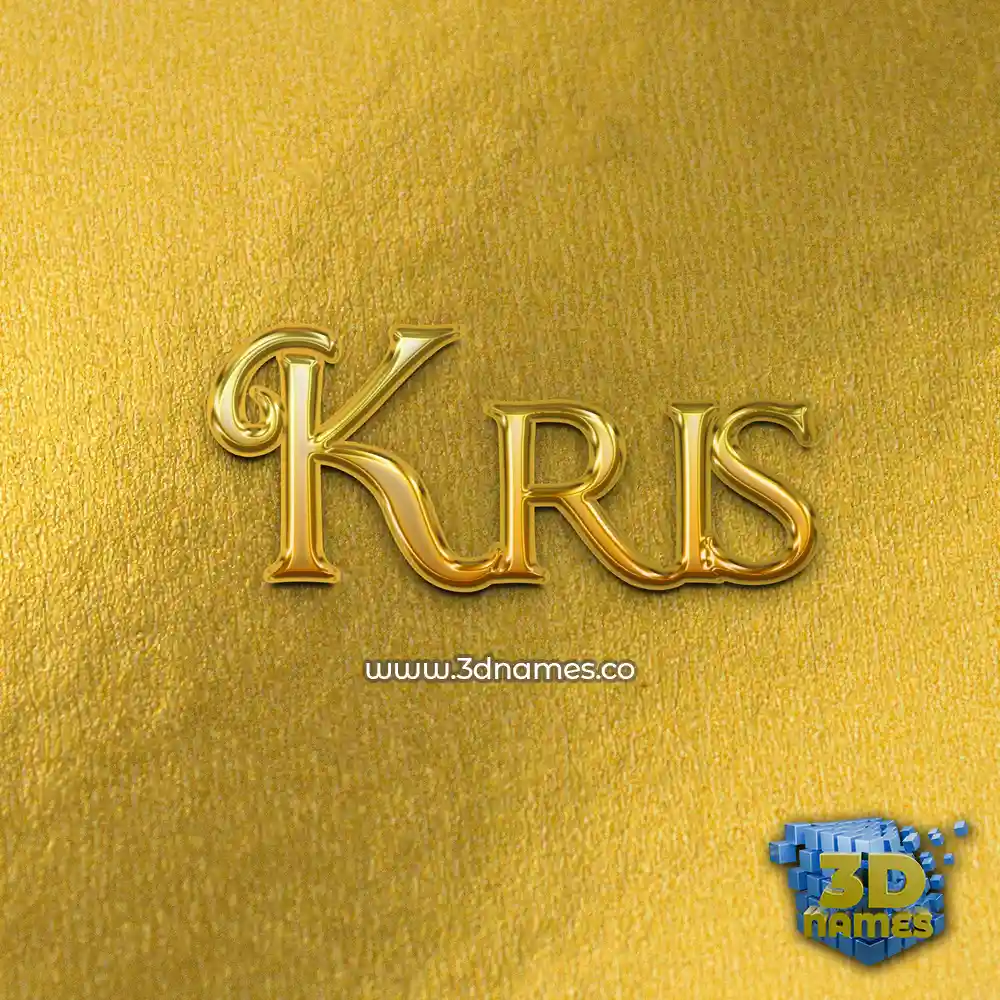 kris in All Gold style - 3D name wallpaper