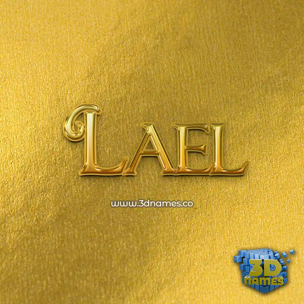 lael in All Gold style - 3D name wallpaper