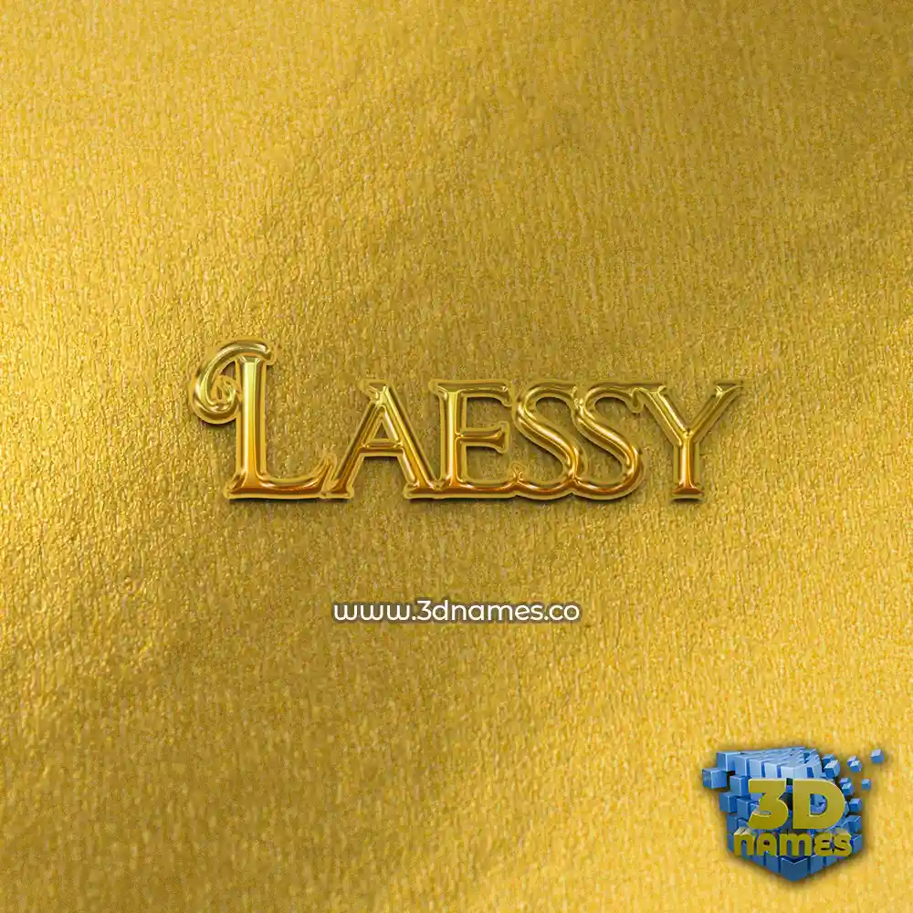 laessy in All Gold style - 3D name wallpaper