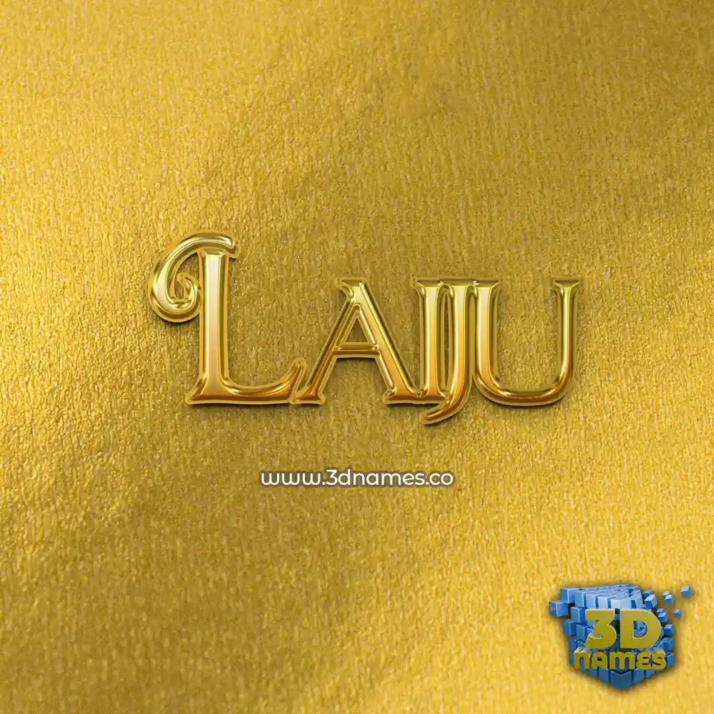 laiju in All Gold style - 3D name wallpaper