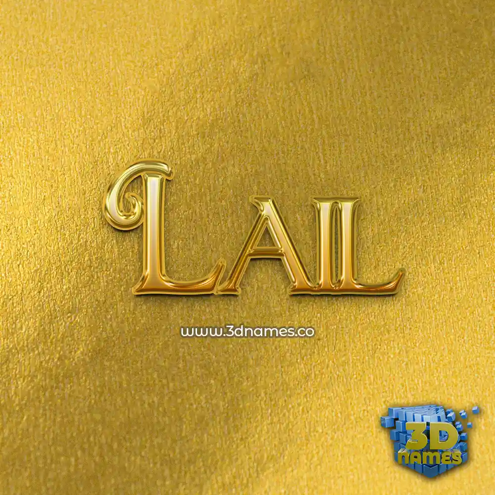 lail in All Gold style - 3D name wallpaper