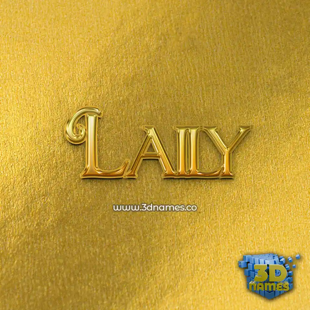 laily in All Gold style - 3D name wallpaper