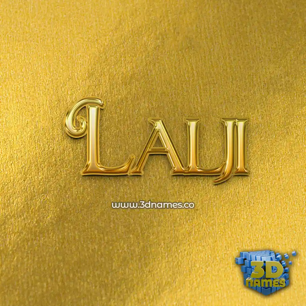 lalji in All Gold style - 3D name wallpaper
