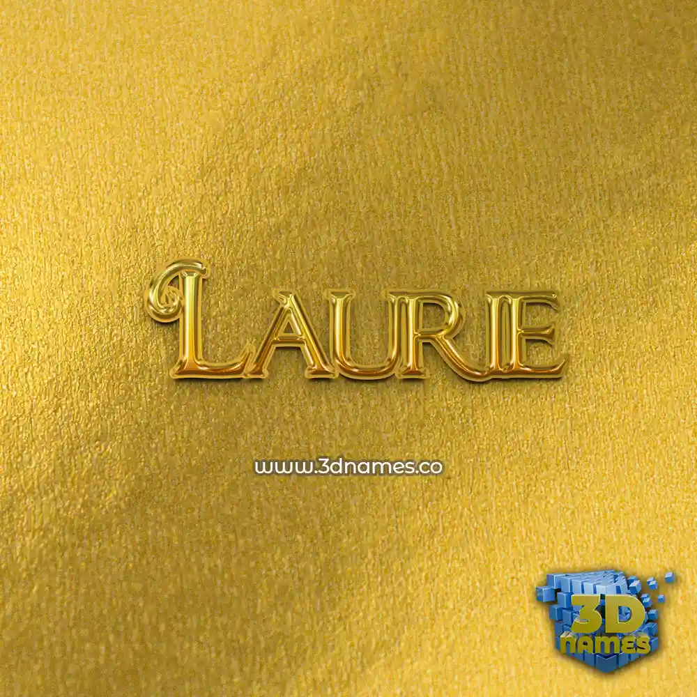 laurie in All Gold style - 3D name wallpaper