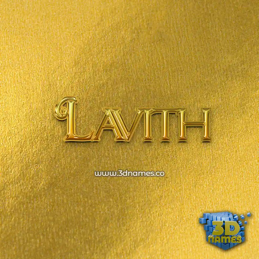 lavith in All Gold style - 3D name wallpaper