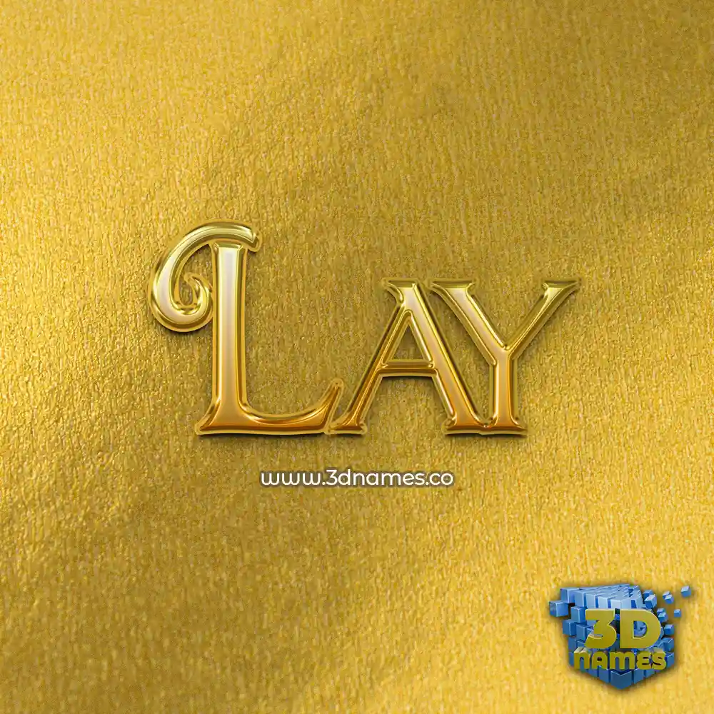 lay in All Gold style - 3D name wallpaper