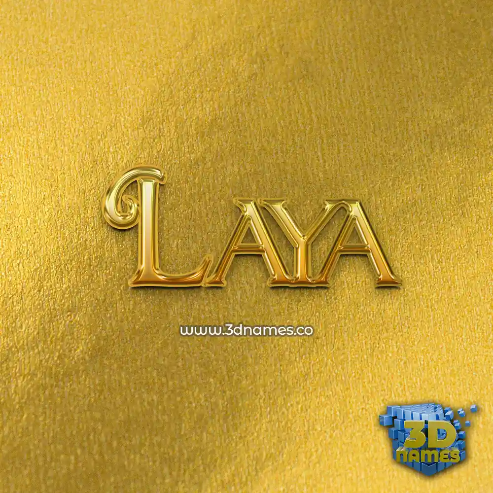 laya in All Gold style - 3D name wallpaper