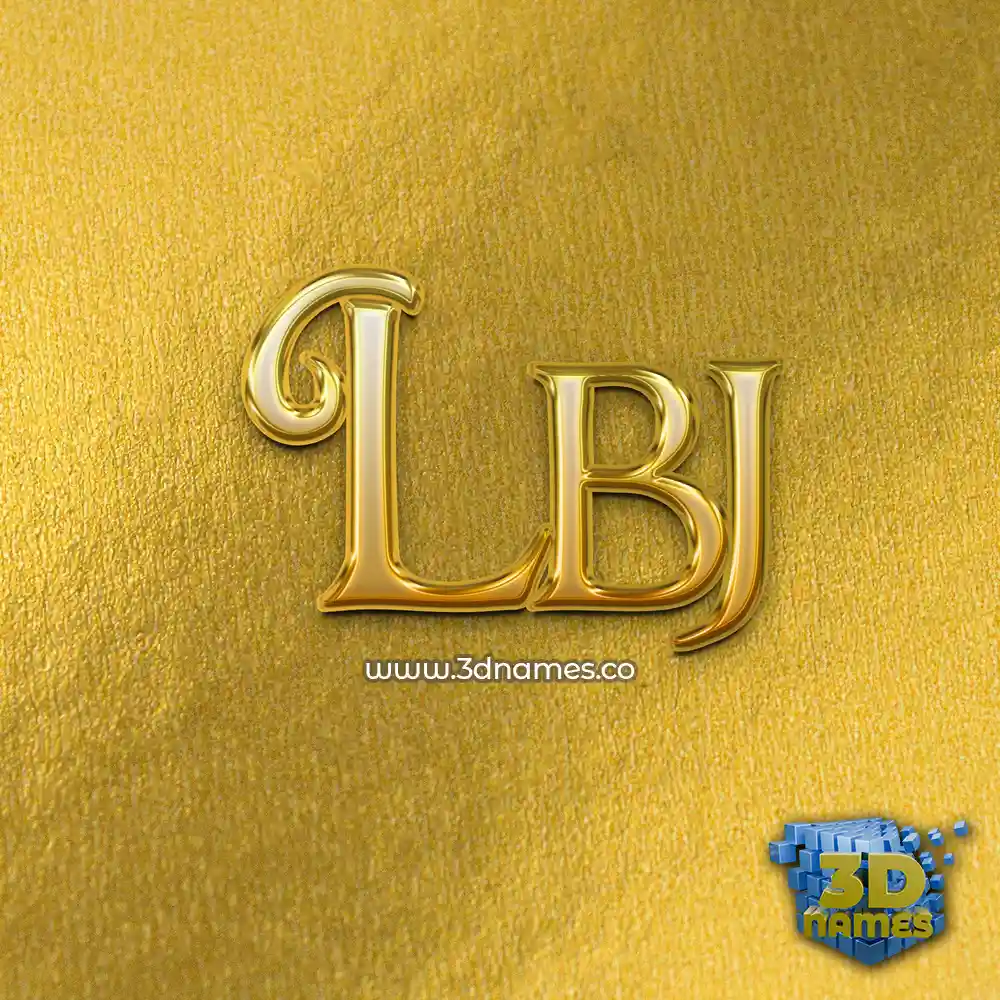 lbj in All Gold style - 3D name wallpaper