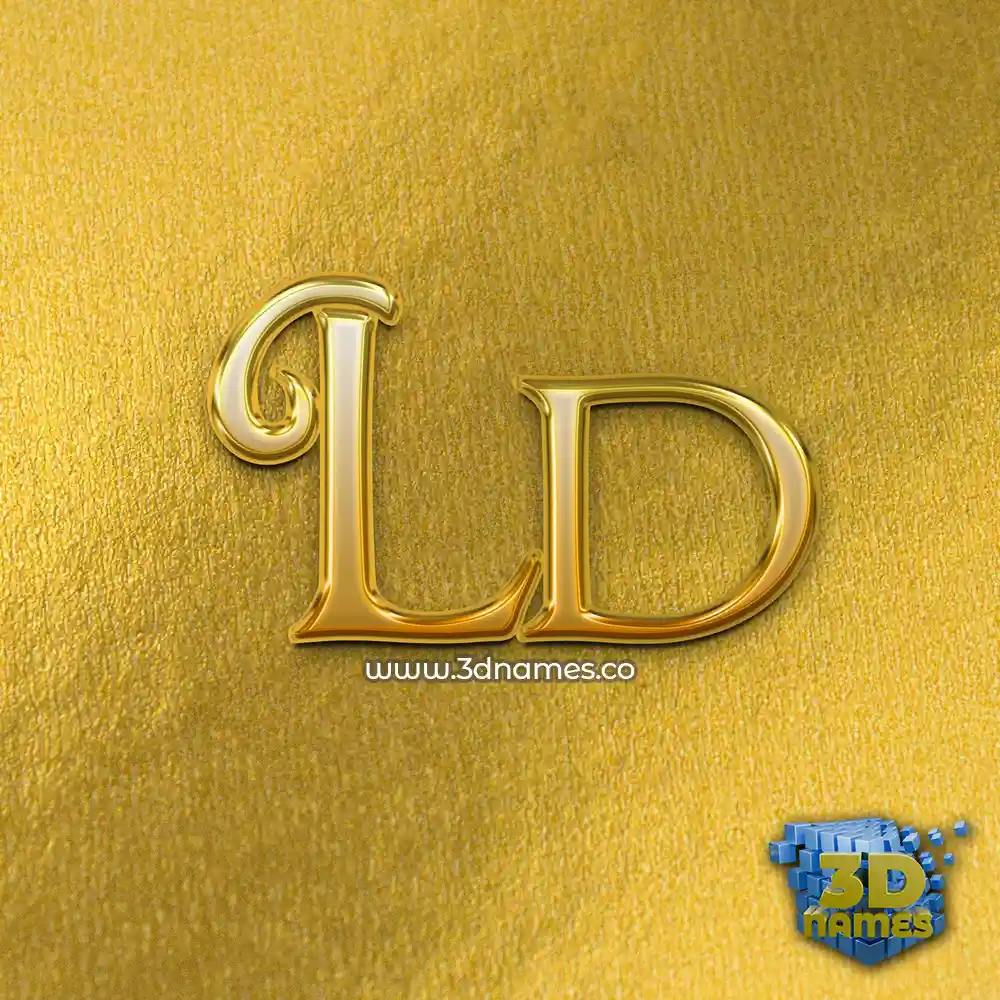 ld in All Gold style - 3D name wallpaper