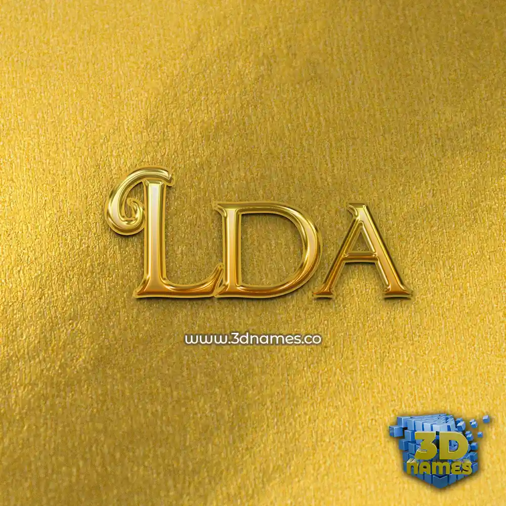 lda in All Gold style - 3D name wallpaper