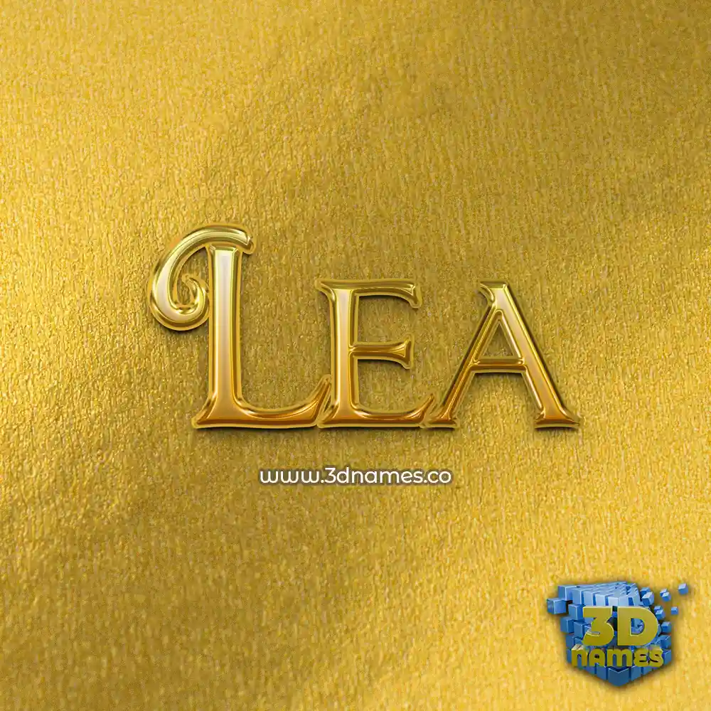 lea in All Gold style - 3D name wallpaper