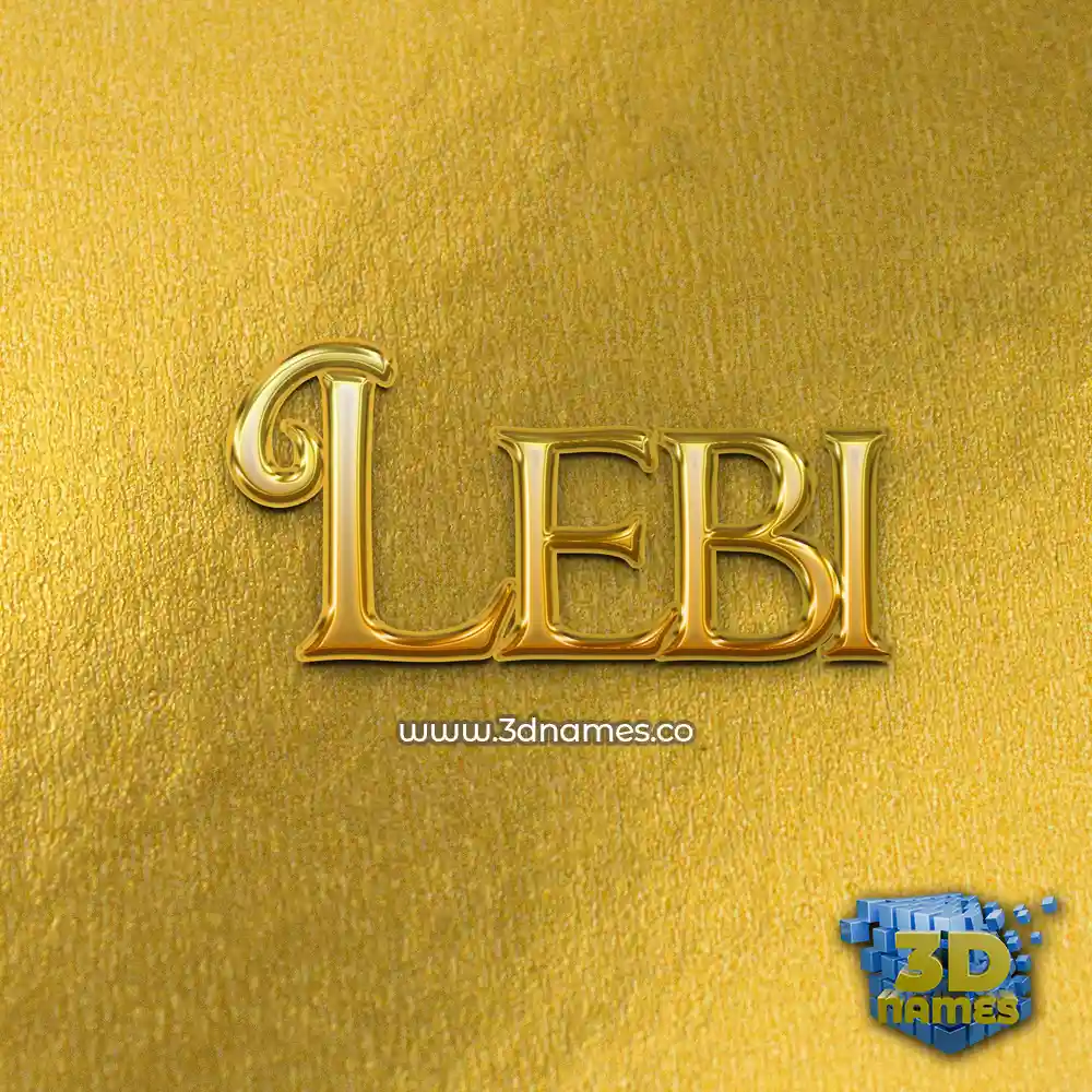 lebi in All Gold style - 3D name wallpaper