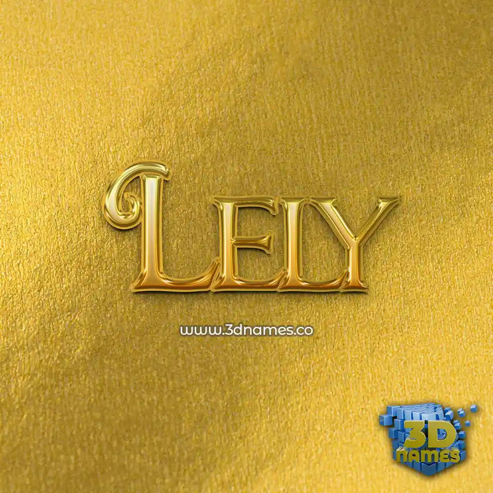 lely in All Gold style - 3D name wallpaper