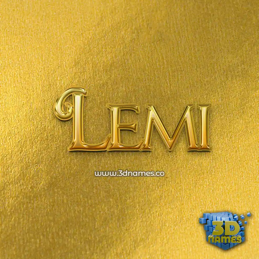 lemi in All Gold style - 3D name wallpaper