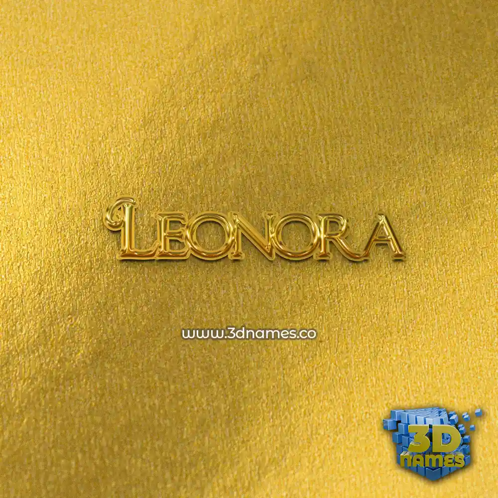 leonora in All Gold style - 3D name wallpaper