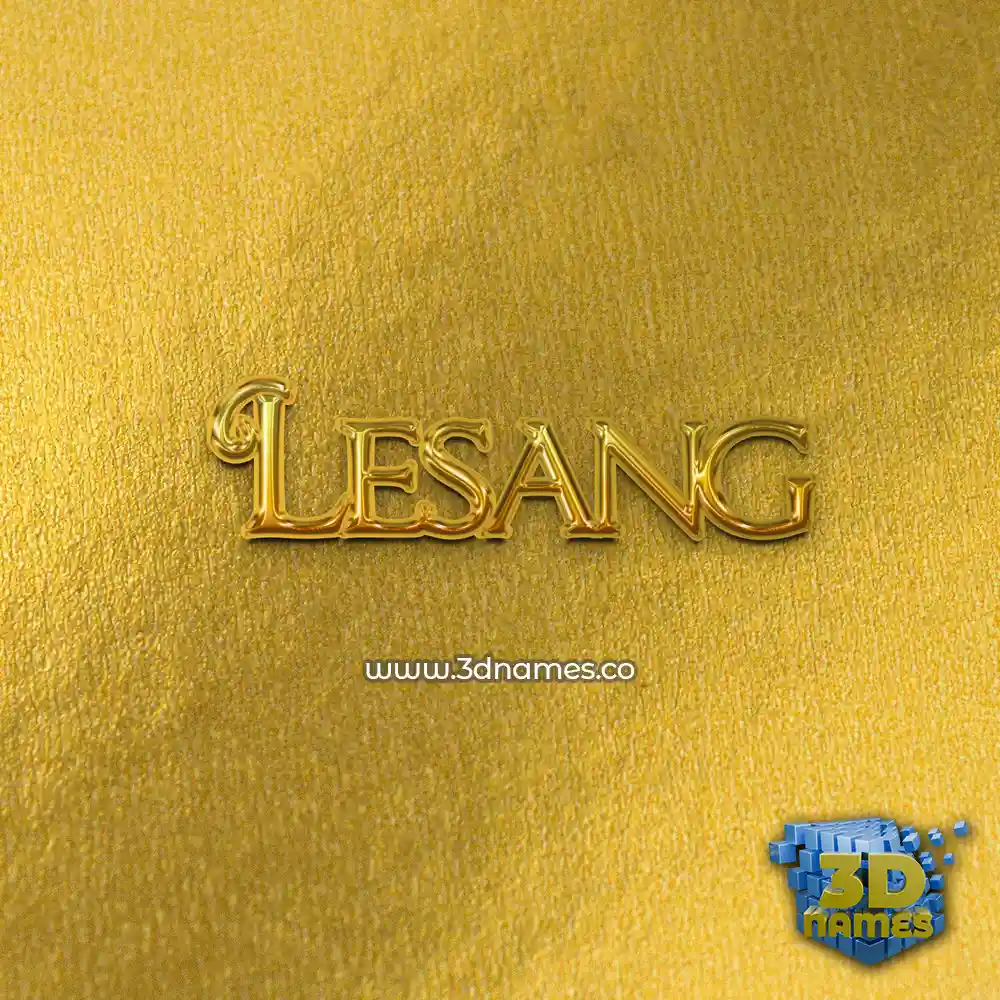 lesang in All Gold style - 3D name wallpaper