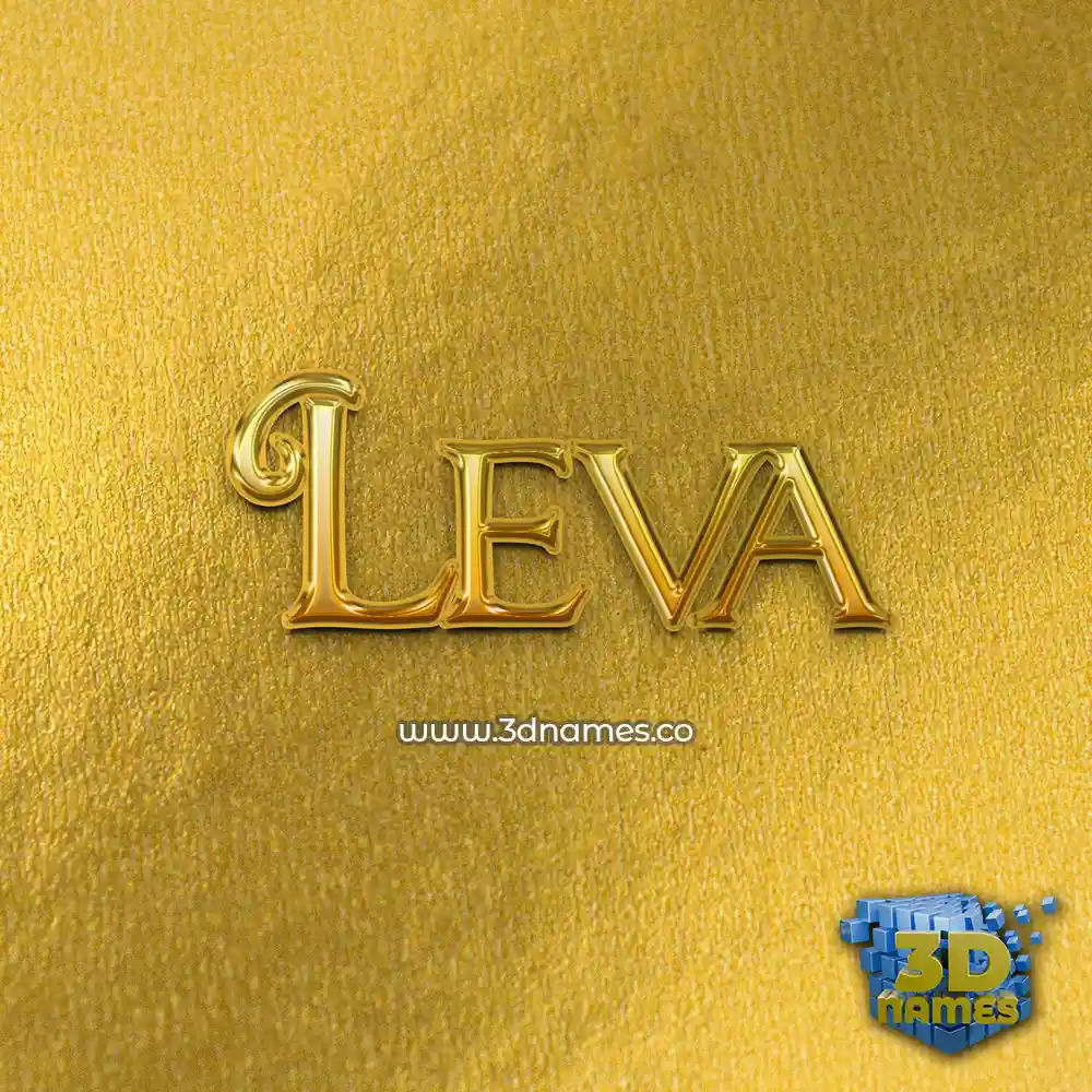 leva in All Gold style - 3D name wallpaper