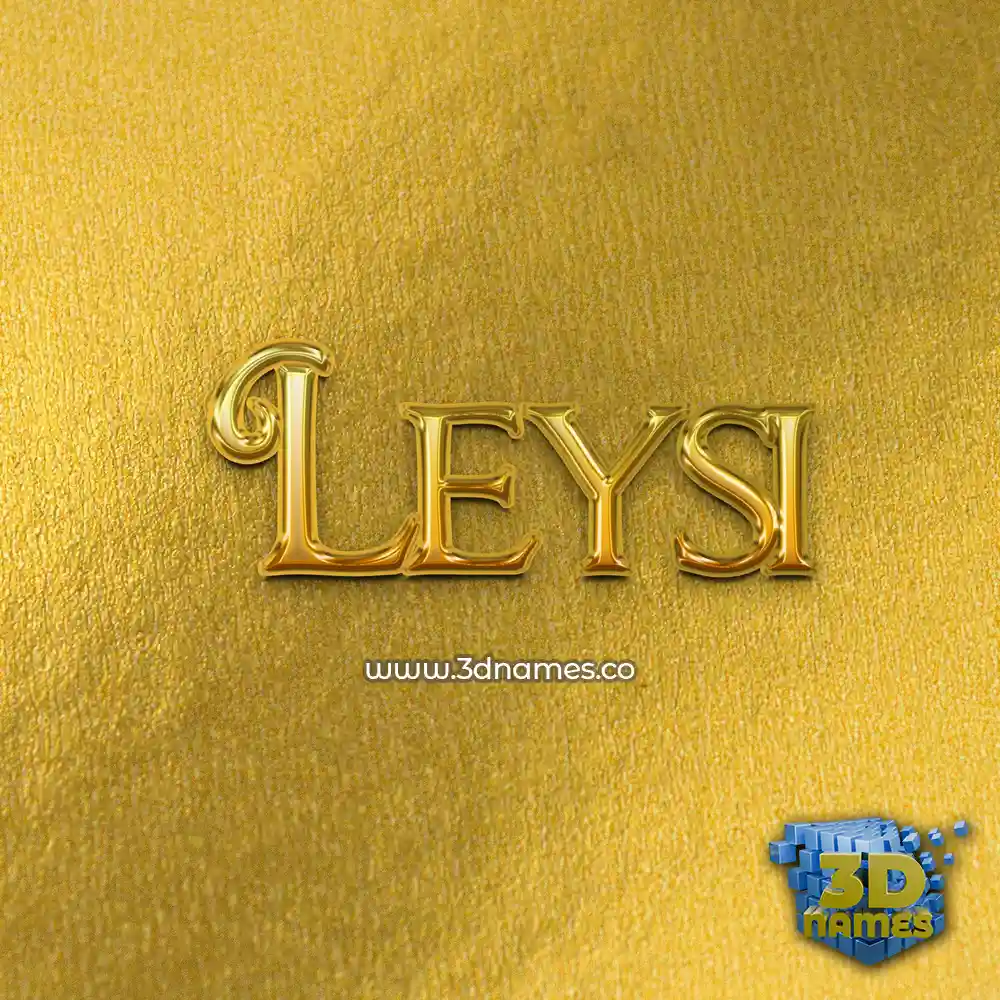 leysi in All Gold style - 3D name wallpaper