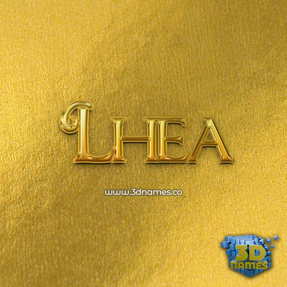 lhea in All Gold style - 3D name wallpaper