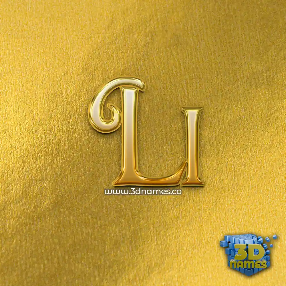 li in All Gold style - 3D name wallpaper