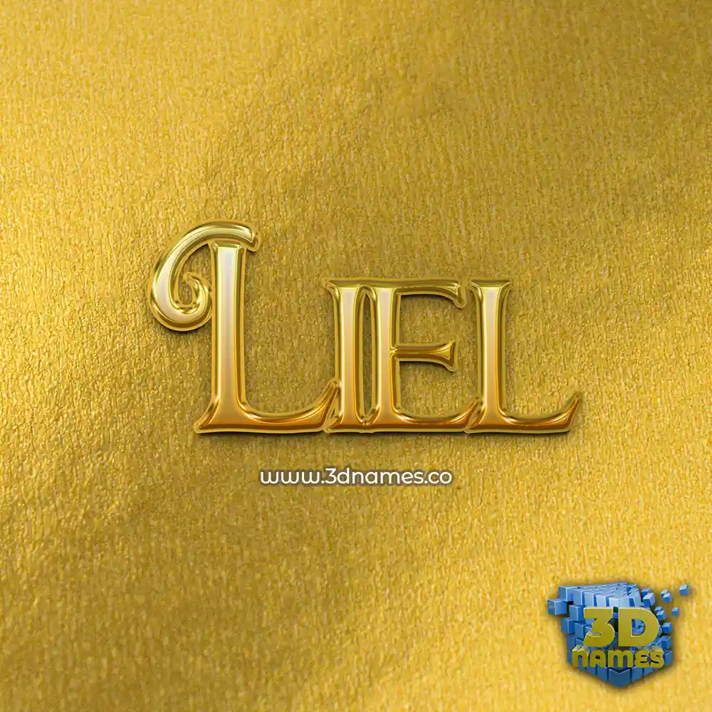 liel in All Gold style - 3D name wallpaper